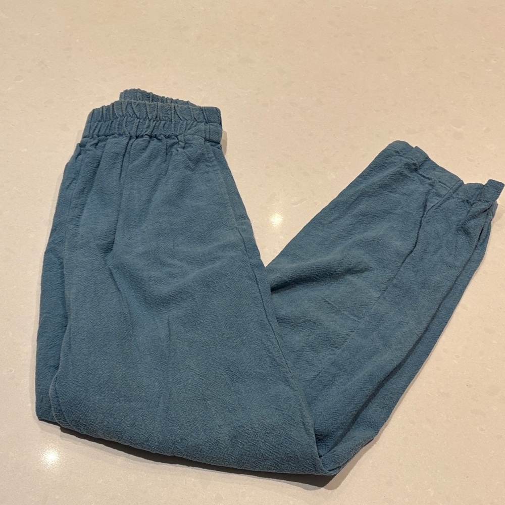 PO-EM Handloom Lounger Pants in Natural Indigo